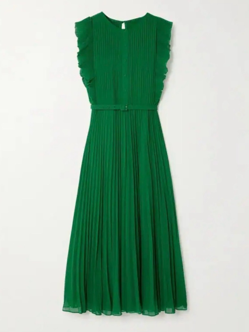 This Self-Portrait midi dress in green